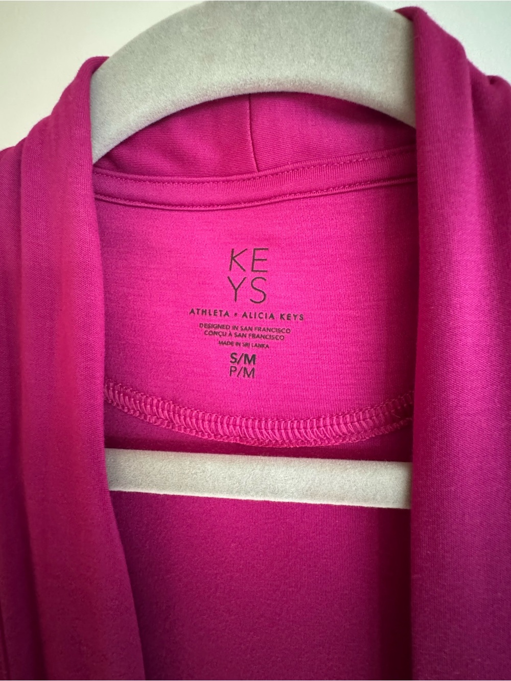 Athleta x Alicia Keys Hot Pink Long Maxi Robe - Picture 3 of 4